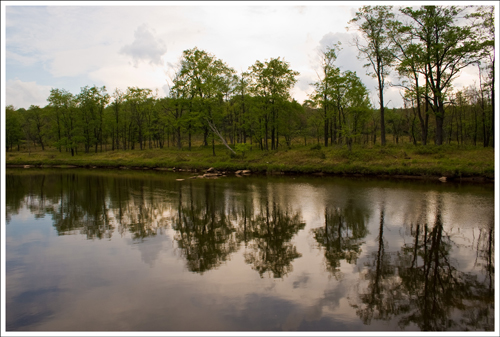 The Camp 70 Road follows the Blackwater River