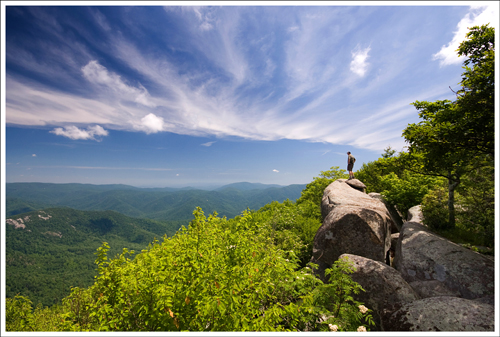 Adam enjoys the view from The Priest