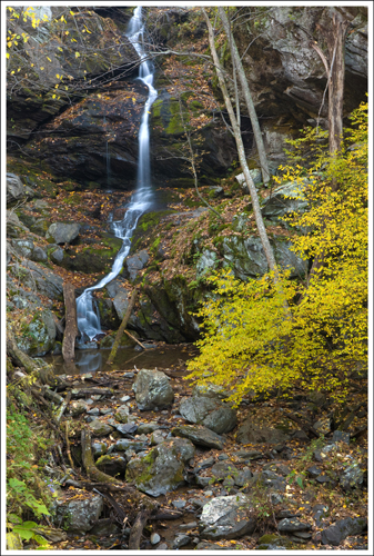 Lower Doyles River Falls didn't have much water, but was surrounded by foliage.