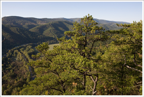 The view from the Seneca Rocks viewing platform.