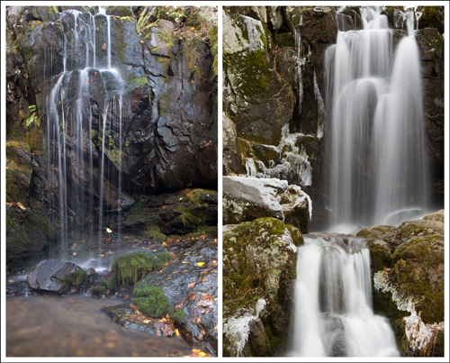 The water is Upper Doyles Falls was low - compare January 2009 to October 2009.