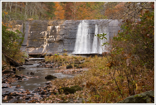 Quantico Creek was dammed to create a lake.