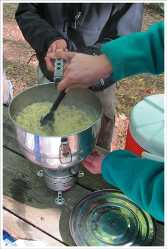 Dinner We all enjoyed a great camp dinner