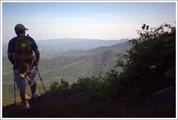 Adam takes in the view