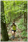 Christine Climbs a Steep Section of the Massanutten Ridge Trail