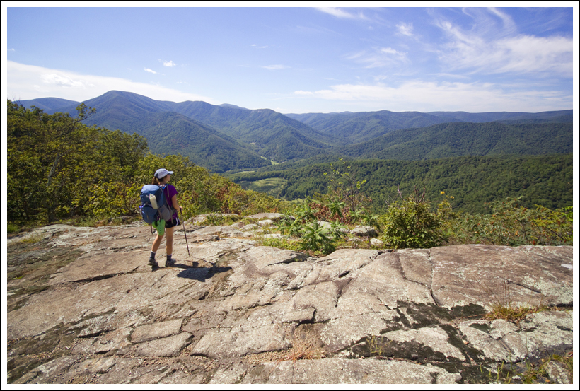 Christine Takes in a View of the Priest from Three Ridges Mountain