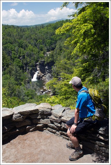 Adam Enjoys a View of Linville Falls