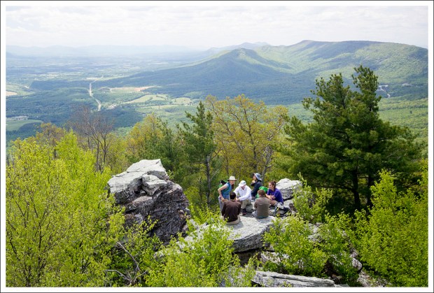 Crowds on Strickler Knob