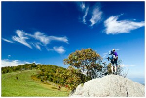 Adam Takes in the View from the Summit of Cole Mountain