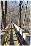 Adam Crossing the Tye River Footbridge