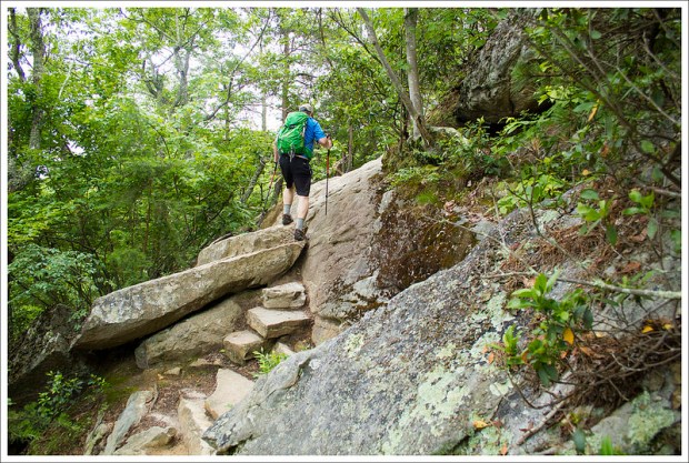 Adam Negotiates the Rock Scramble