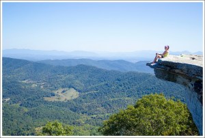 Sitting on McAfee Knob