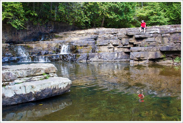 Adam Sits Atop Dismal Falls