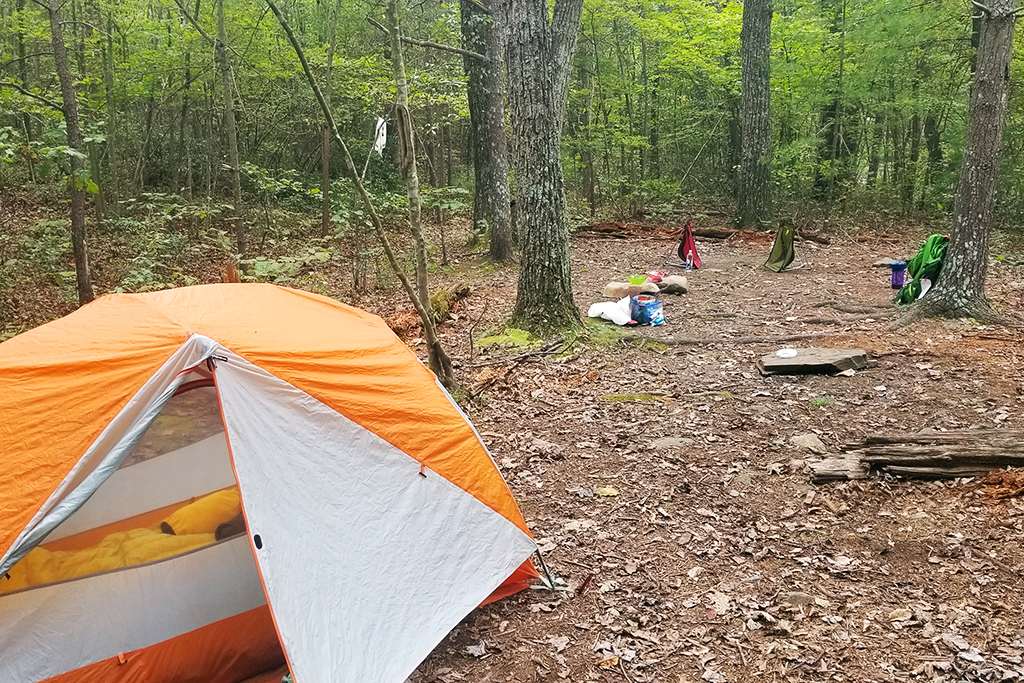 Our awesome tent site.