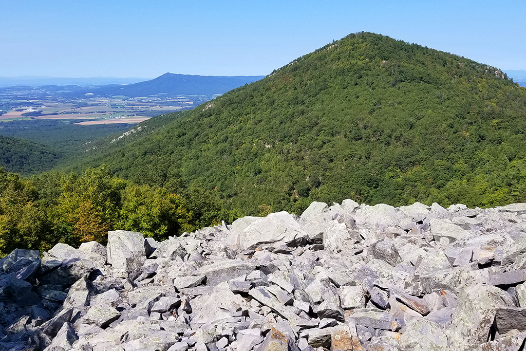 View from Rockytop -looking toward Lewis Peak and Massanutten.